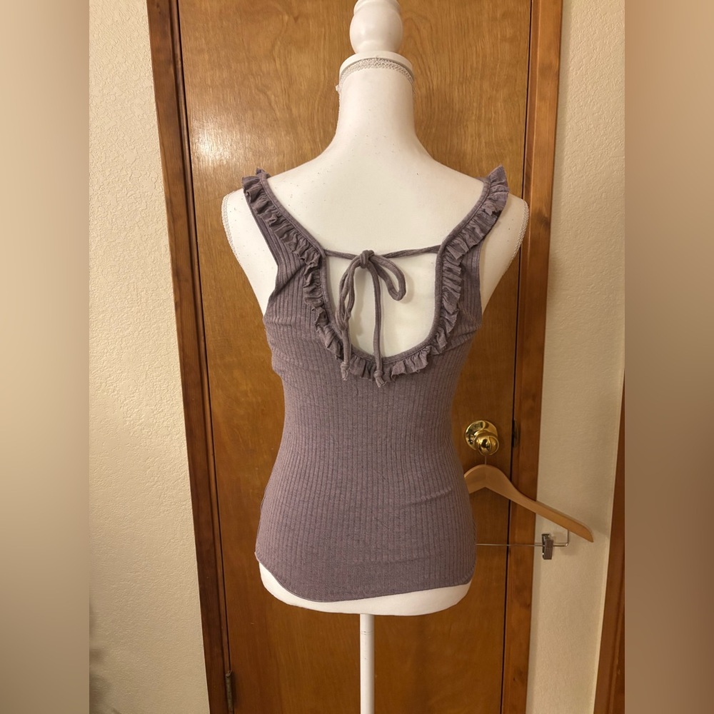 Project Social T Purple Ribbed Tank Top - Picture 3 of 8